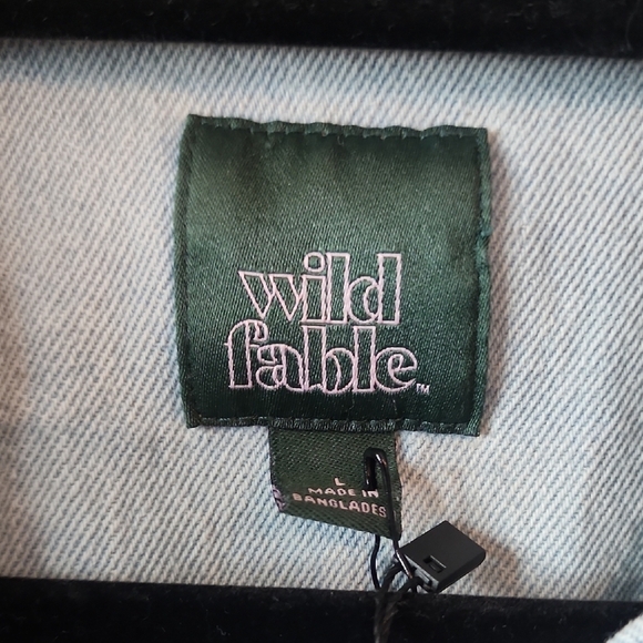 Wild Fable Green and Blue Denim Jacket - Picture 2 of 3